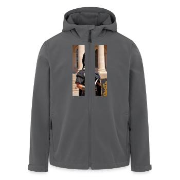 Schattenwächter wartet, slawische Wölfe heulen unter Rom - Recycelte Männer Softshell-Jacke von Stanley/Stella - Anthrazit - Vorne - AI Model Male 185 light (185cm)