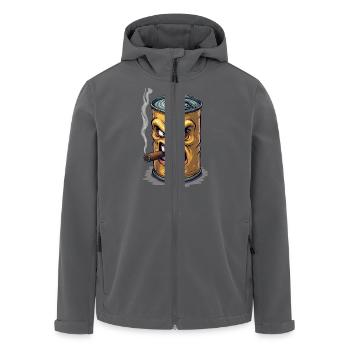 Blechdose - Recycelte Männer Softshell-Jacke von Stanley/Stella - Anthrazit - Vorne - AI Model Male 185 light (185cm)
