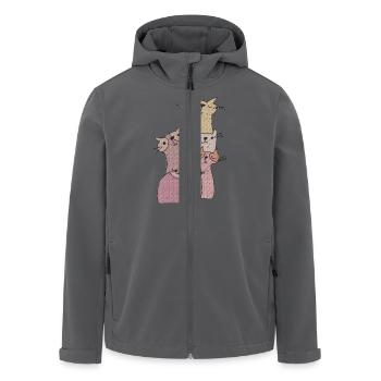 katzen treffen 2 - Recycelte Männer Softshell-Jacke von Stanley/Stella - Anthrazit - Vorne - AI Model Male 185 light (185cm)