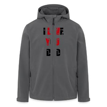 I Love You Dad - Recycelte Männer Softshell-Jacke von Stanley/Stella - Anthrazit - Vorne - AI Model Male 185 light (185cm)