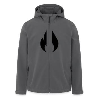 Feuer Flamme - Recycelte Männer Softshell-Jacke von Stanley/Stella - Anthrazit - Vorne - AI Model Male 185 light (185cm)