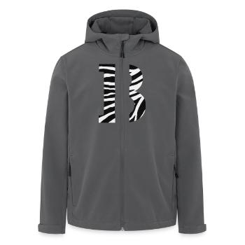 Buchstabe b Zebra - Recycelte Männer Softshell-Jacke von Stanley/Stella - Anthrazit - Vorne - AI Model Male 185 light (185cm)