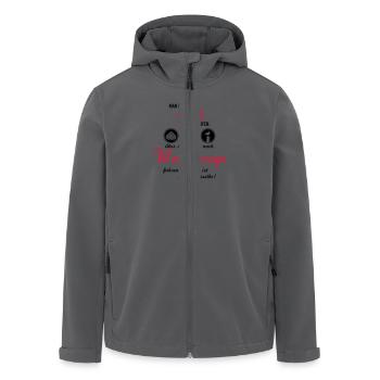Glück Wangerooge - Recycelte Männer Softshell-Jacke von Stanley/Stella - Anthrazit - Vorne - AI Model Male 185 light (185cm)