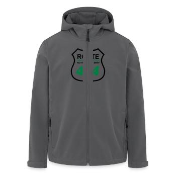 Route 4x4 - Offroad T-Shirt - Recycelte Männer Softshell-Jacke von Stanley/Stella - Anthrazit - Vorne - AI Model Male 185 light (185cm)