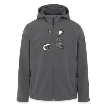 Maus Mäuschen Süße Kleine Ratte Nager Freundlich - Recycelte Männer Softshell-Jacke von Stanley/Stella - Anthrazit - Vorne - AI Model Male 185 light (185cm)