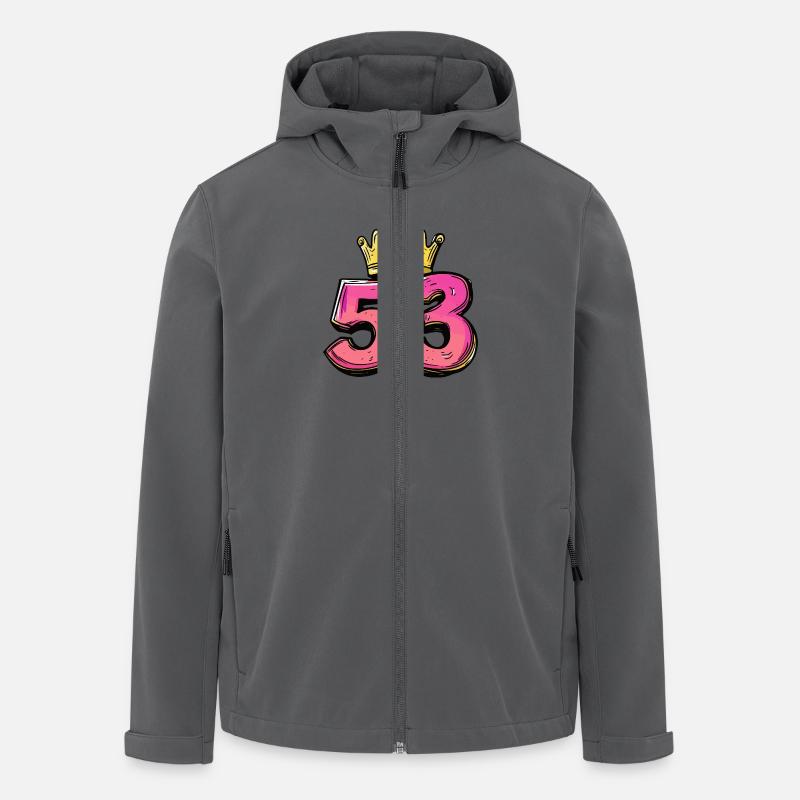 Couronne à 53 chiffres - Veste softshell homme en polyester recyclé Stanley/Stella - charbon
