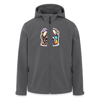 Burnout Bunny - Recycelte Männer Softshell-Jacke von Stanley/Stella - Anthrazit - Vorne - AI Model Male 185 light (185cm)