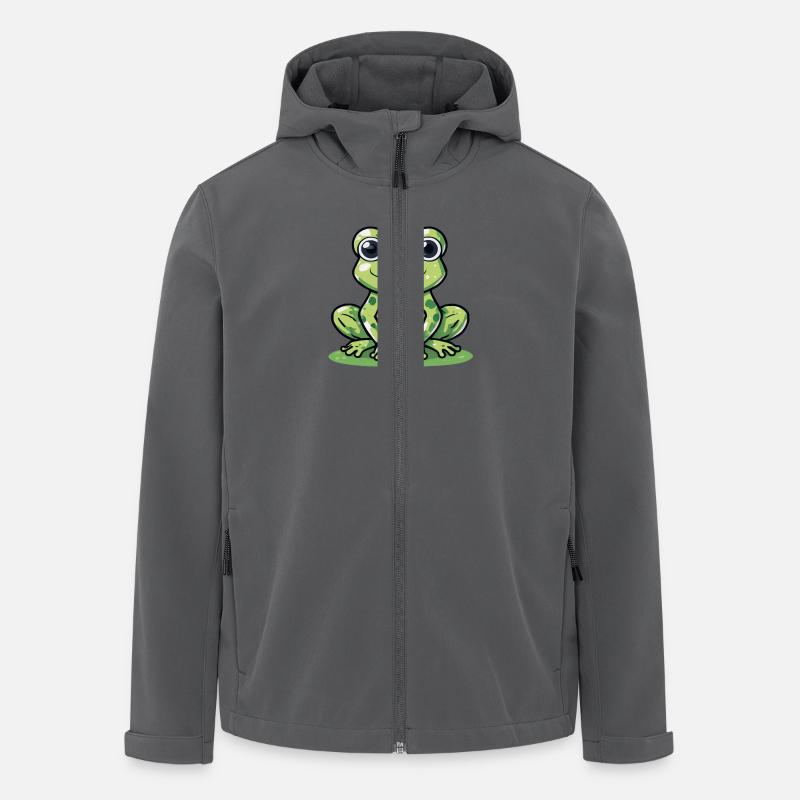 frosch - Recycelte Männer Softshell-Jacke von Stanley/Stella - Anthrazit