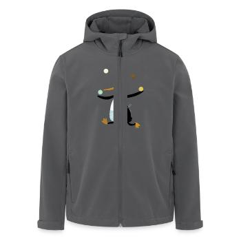 Pinguin jongliert Eis - Recycelte Männer Softshell-Jacke von Stanley/Stella - Anthrazit - Vorne - AI Model Male 185 light (185cm)