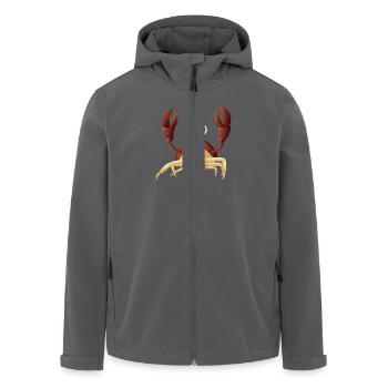 Crab red - Recycelte Männer Softshell-Jacke von Stanley/Stella - Anthrazit - Vorne - AI Model Male 185 light (185cm)