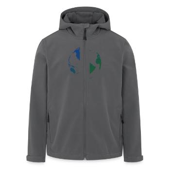 Globus mit Farbverlauf - Recycelte Männer Softshell-Jacke von Stanley/Stella - Anthrazit - Vorne - AI Model Male 185 light (185cm)