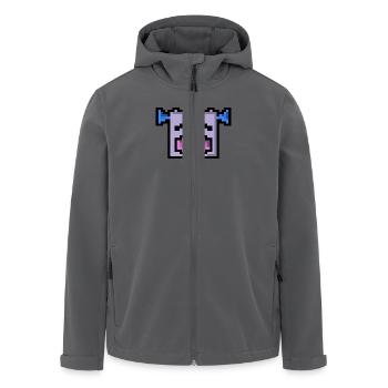 Pixel LOL - Recycelte Männer Softshell-Jacke von Stanley/Stella - Anthrazit - Vorne - AI Model Male 185 light (185cm)
