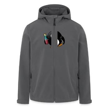 Besoffener Pinguin - Recycelte Männer Softshell-Jacke von Stanley/Stella - Anthrazit - Vorne - AI Model Male 185 light (185cm)