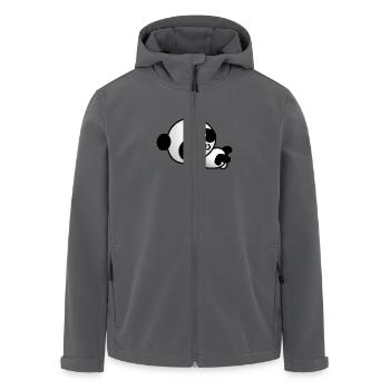 Süßer Panda - Recycelte Männer Softshell-Jacke von Stanley/Stella - Anthrazit - Vorne - AI Model Male 185 light (185cm)
