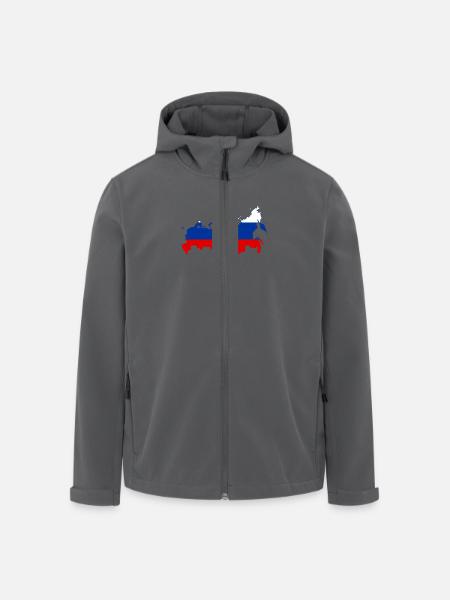 Russland - Recycelte Männer Softshell-Jacke von Stanley/Stella - Anthrazit