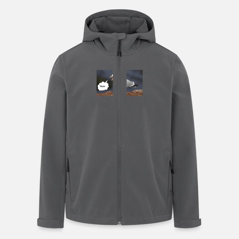Moin Möwe - Recycelte Männer Softshell-Jacke von Stanley/Stella - Anthrazit