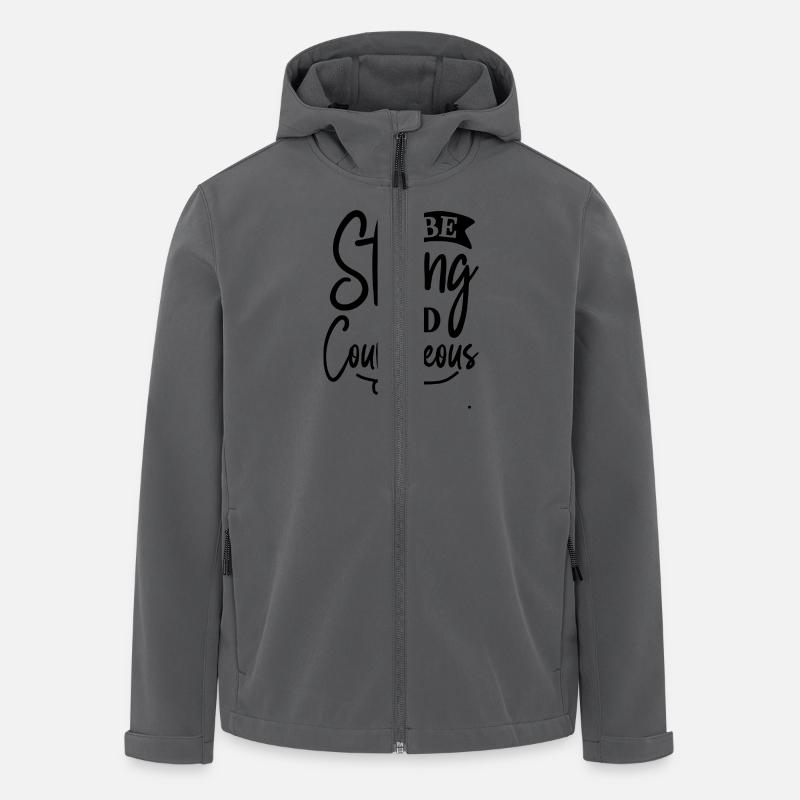 Courageux et fort - Veste softshell homme en polyester recyclé Stanley/Stella - charbon