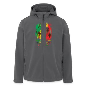 rasta für das Leben - Recycelte Männer Softshell-Jacke von Stanley/Stella - Anthrazit - Vorne - AI Model Male 185 light (185cm)