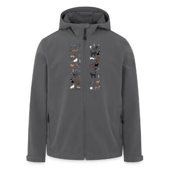 many cat pixel - Recycelte Männer Softshell-Jacke von Stanley/Stella - Anthrazit - Vorne - AI Model Male 185 light (185cm)