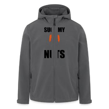 Suck my nuts - Recycelte Männer Softshell-Jacke von Stanley/Stella - Anthrazit - Vorne - AI Model Male 185 light (185cm)