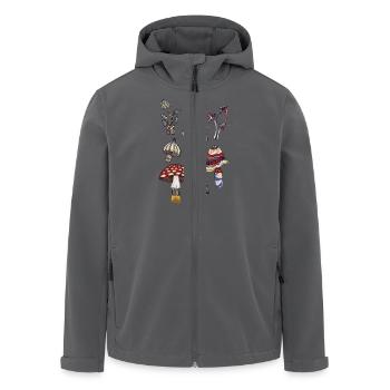 pilze - Recycelte Männer Softshell-Jacke von Stanley/Stella - Anthrazit - Vorne - AI Model Male 185 light (185cm)