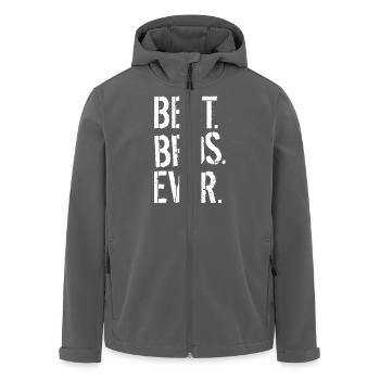 BEST. BROS. EVER. - Recycelte Männer Softshell-Jacke von Stanley/Stella - Anthrazit - Vorne - AI Model Male 185 light (185cm)