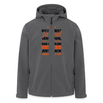 Justizfachangestellter Geschenk - Recycelte Männer Softshell-Jacke von Stanley/Stella - Anthrazit - Vorne - AI Model Male 185 light (185cm)