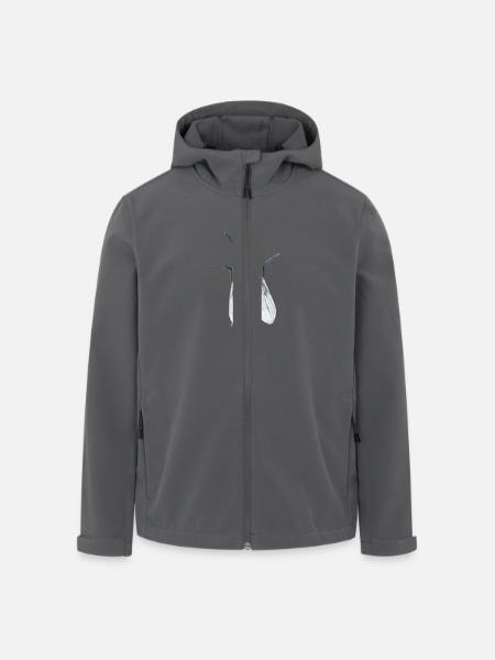fliege - Recycelte Männer Softshell-Jacke von Stanley/Stella - Anthrazit