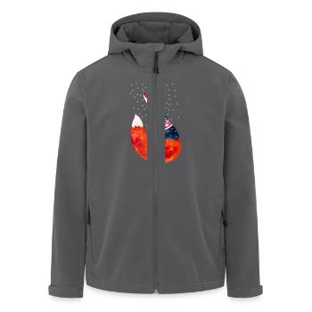 Winter Weihnachten Norwegen Fuchs Geschenk - Recycelte Männer Softshell-Jacke von Stanley/Stella - Anthrazit - Vorne - AI Model Male 185 light (185cm)