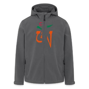 Aum Om tibetisch 3c - Recycelte Männer Softshell-Jacke von Stanley/Stella - Anthrazit - Vorne - AI Model Male 185 light (185cm)