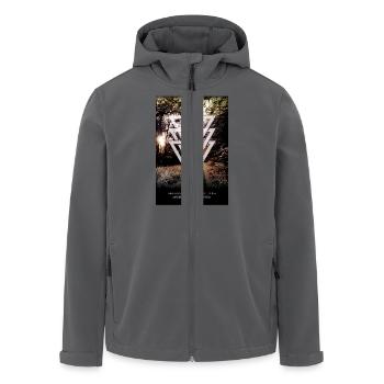 mystic forest triangles - Recycelte Männer Softshell-Jacke von Stanley/Stella - Anthrazit - Vorne - AI Model Male 185 light (185cm)