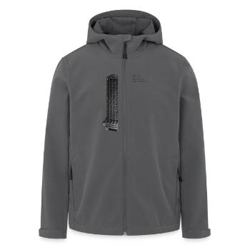 AfE Turm in Frankfurt am Main - Recycelte Männer Softshell-Jacke von Stanley/Stella - Anthrazit - Vorne - AI Model Male 185 light (185cm)