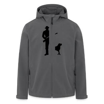Jäger - Recycelte Männer Softshell-Jacke von Stanley/Stella - Anthrazit - Vorne - AI Model Male 185 light (185cm)