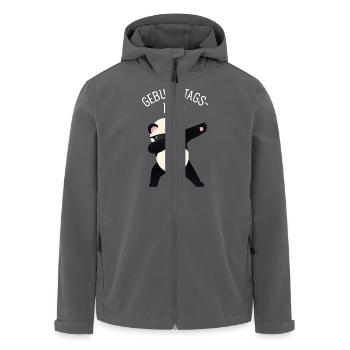 Geburtstagskind - Dabbing Panda Dab - Geschenk - Recycelte Männer Softshell-Jacke von Stanley/Stella - Anthrazit - Vorne - AI Model Male 185 light (185cm)