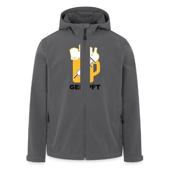 Bier Liga Logo Geimpft 1 - Recycelte Männer Softshell-Jacke von Stanley/Stella - Anthrazit - Vorne - AI Model Male 185 light (185cm)