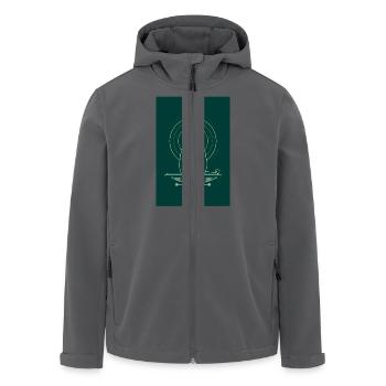 Bastet Ägyptische Katze - Recycelte Männer Softshell-Jacke von Stanley/Stella - Anthrazit - Vorne - AI Model Male 185 light (185cm)