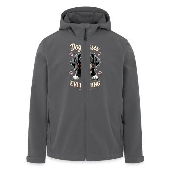 Hundekuss Hund Hundefreund - Recycelte Männer Softshell-Jacke von Stanley/Stella - Anthrazit - Vorne - AI Model Male 185 light (185cm)