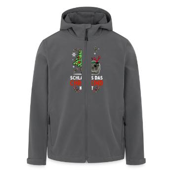 Schlaf Bis Das Christkind Kommt Hamster - Recycelte Männer Softshell-Jacke von Stanley/Stella - Anthrazit - Vorne - AI Model Male 185 light (185cm)