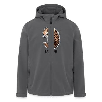 Save Pangolin - Recycelte Männer Softshell-Jacke von Stanley/Stella - Anthrazit - Vorne - AI Model Male 185 light (185cm)
