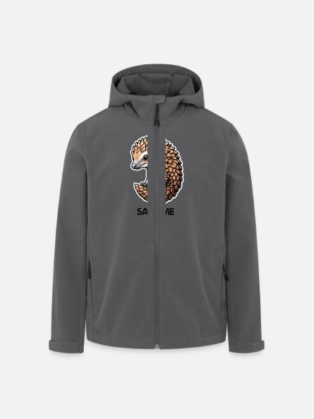 Save Pangolin - Recycelte Männer Softshell-Jacke von Stanley/Stella - Anthrazit