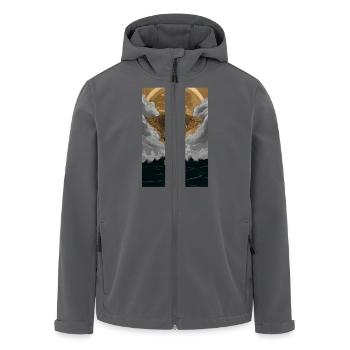 Repent now Christlicher Engel der Apokalypse - Recycelte Männer Softshell-Jacke von Stanley/Stella - Anthrazit - Vorne - AI Model Male 185 light (185cm)