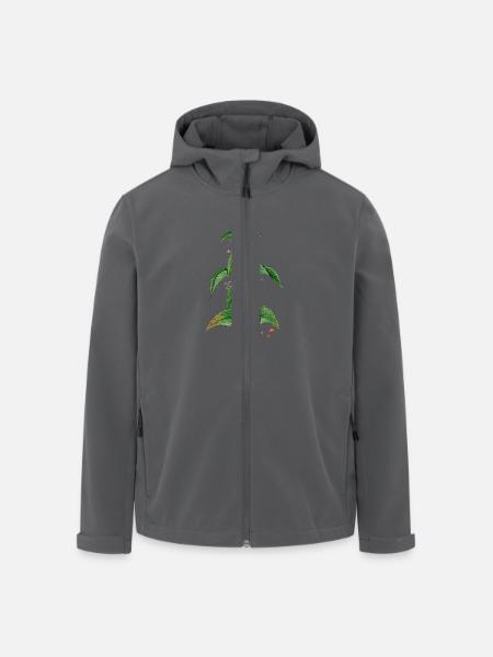 Brennnessel (Urtica dioica) - Recycelte Männer Softshell-Jacke von Stanley/Stella - Anthrazit