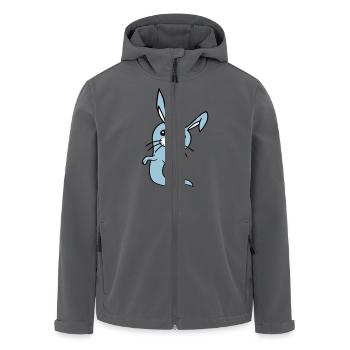 Hase Geist Gespenst spuken Halloween gruselig süß - Recycelte Männer Softshell-Jacke von Stanley/Stella - Anthrazit - Vorne - AI Model Male 185 light (185cm)
