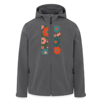 Boho Flora Blumen - Recycelte Männer Softshell-Jacke von Stanley/Stella - Anthrazit - Vorne - AI Model Male 185 light (185cm)