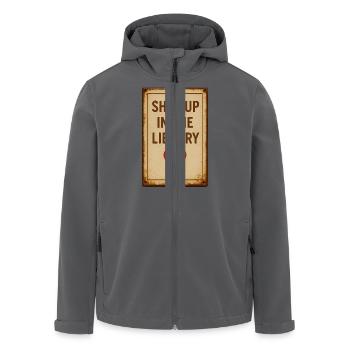 Seien Sie ruhig in der Bibliothek - Recycelte Männer Softshell-Jacke von Stanley/Stella - Anthrazit - Vorne - AI Model Male 185 light (185cm)