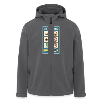 Dänemark Schild Verkehrsregeln Grenze - Recycelte Männer Softshell-Jacke von Stanley/Stella - Anthrazit - Vorne - AI Model Male 185 light (185cm)