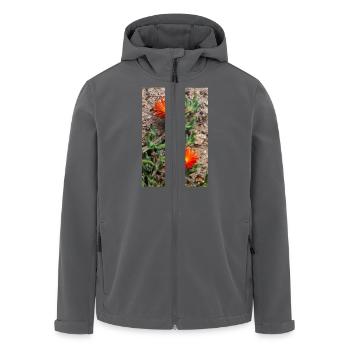 Hängende Eisblume Winterhartes Eis Delosperma - Recycelte Männer Softshell-Jacke von Stanley/Stella - Anthrazit - Vorne - AI Model Male 185 light (185cm)