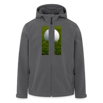 Sport - Golfball - Recycelte Männer Softshell-Jacke von Stanley/Stella - Anthrazit - Vorne - AI Model Male 185 light (185cm)