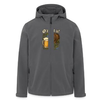 O'zapft is! - ob Bierfest oder Kirchweih es passt - Recycelte Männer Softshell-Jacke von Stanley/Stella - Anthrazit - Vorne - AI Model Male 185 light (185cm)