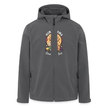 Hundemama – Chaos mit Stil | Lustiges Hundemotiv - Recycelte Männer Softshell-Jacke von Stanley/Stella - Anthrazit - Vorne - AI Model Male 185 light (185cm)